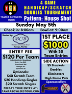 May 5th - BCB Brandon Crossroads Bowl - 4 Games Handicap/Scratch Doubles
