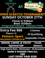 October 27th - Orange Bowl Lakeland - 5 Game Scratch Singles